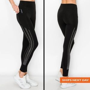 Embellished Pocket Legging - Bling - Bling Leggings - Pocket Legging